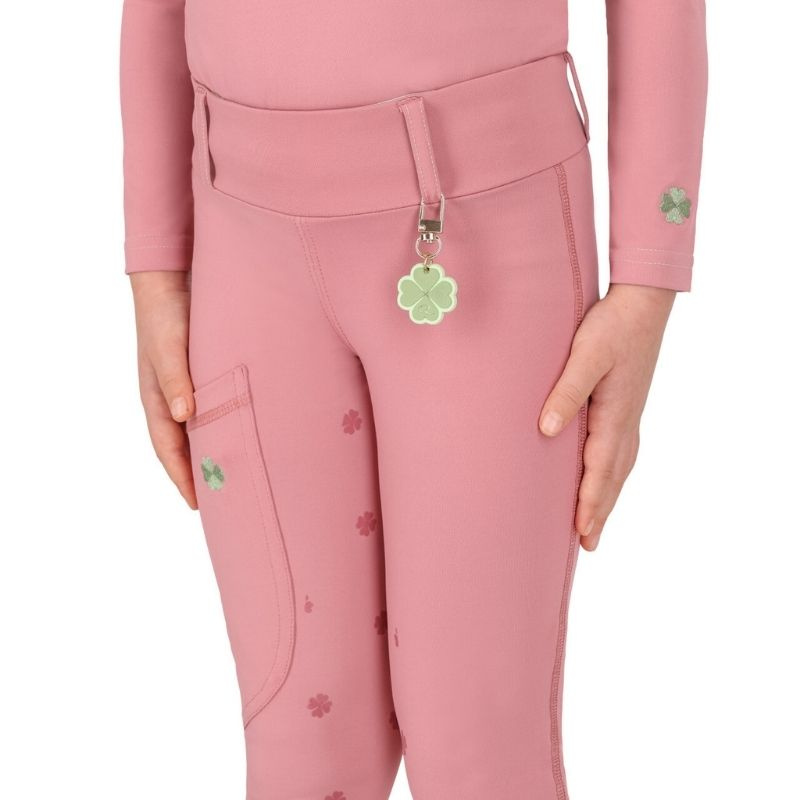 Legginsy jeździeckie Dzieci/Junior Lucky Start Full Grip Różowe