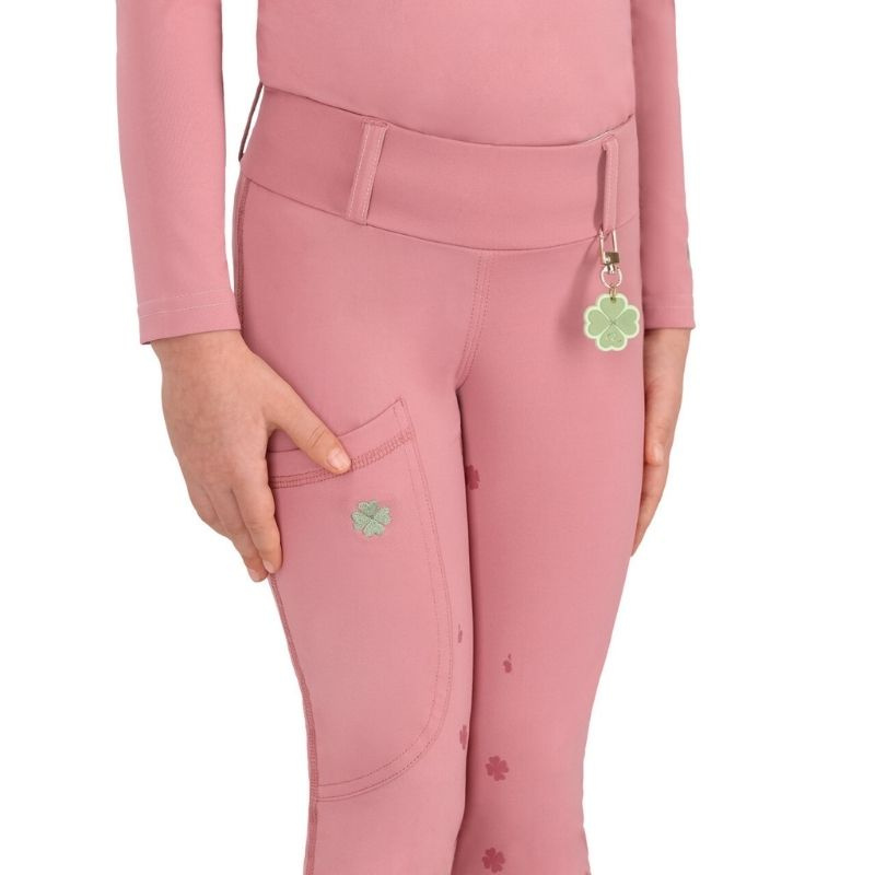 Legginsy jeździeckie Dzieci/Junior Lucky Start Full Grip Różowe