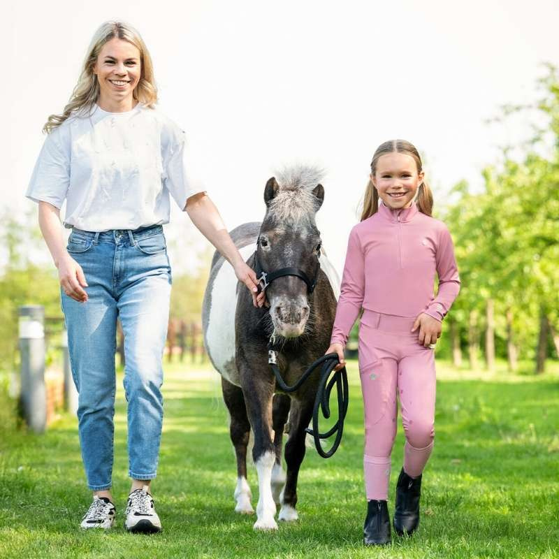 Legginsy jeździeckie Dzieci/Junior Lucky Start Full Grip Różowe