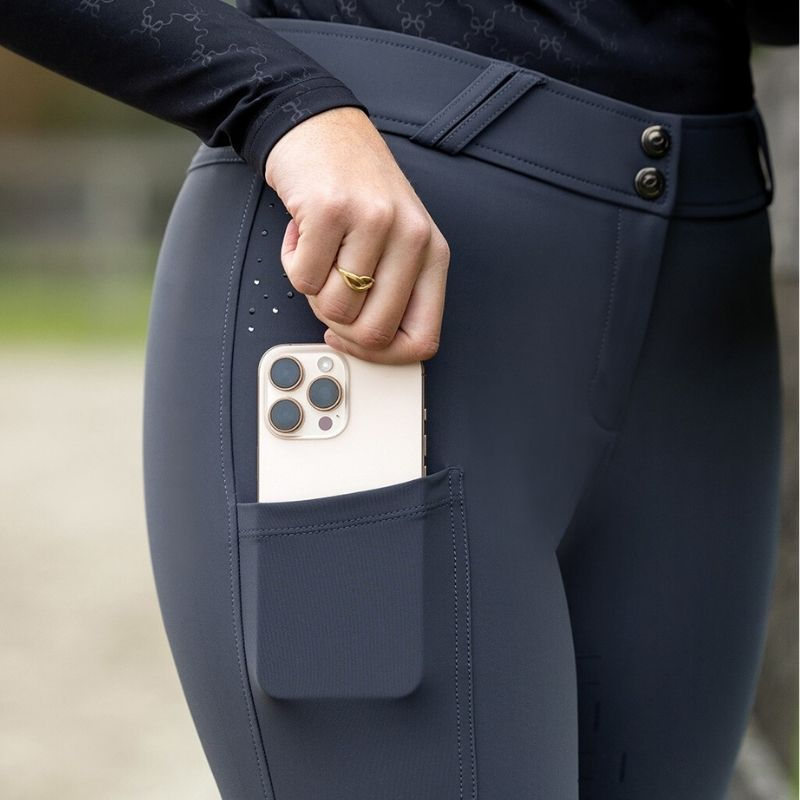 Bryczesy Livora Full Grip Szare