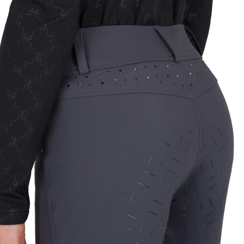 Bryczesy Dzieci/Junior Livora Full Grip Szare