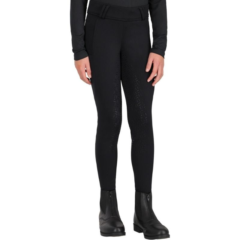 Legginsy jeździeckie Dzieci/Junior Valletta Full Grip Czarne