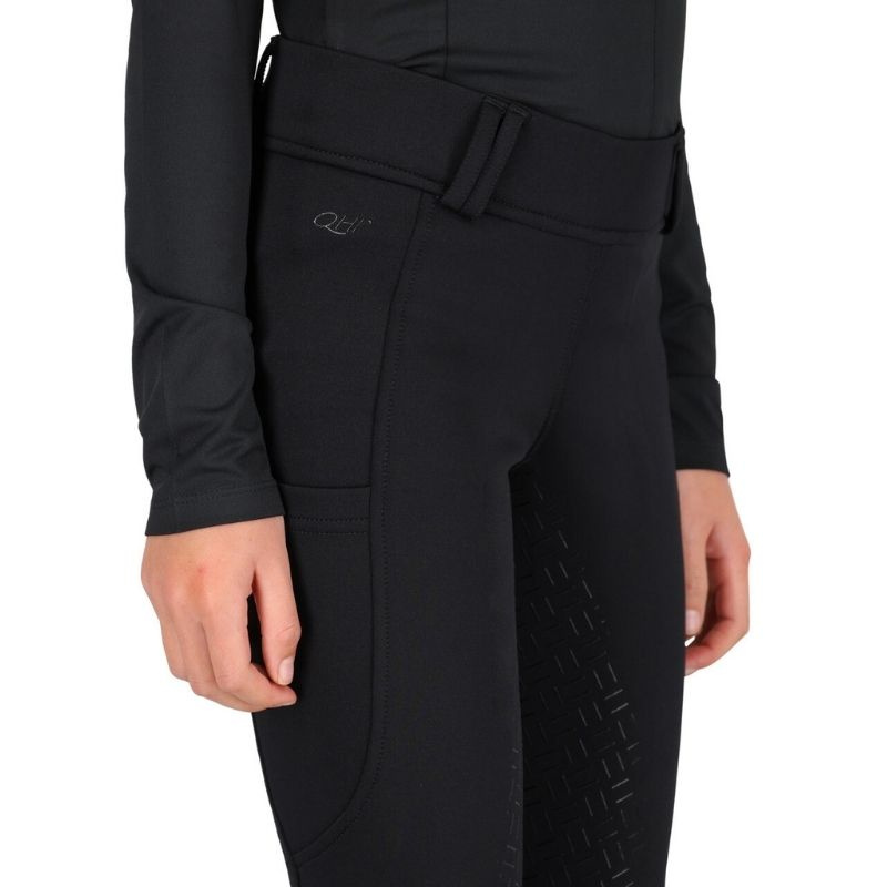 Legginsy jeździeckie Dzieci/Junior Valletta Full Grip Czarne