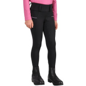 Zimowe legginsy jeździeckie Dzieci/Junior Isalyn Full Grip Czarne Zimowe legginsy jeździeckie Dzieci/Junior Isalyn Full Grip Czarne