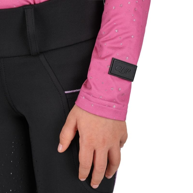 Bluzka jeździecka Dzieci/Junior Isalyn Brushed Różowa