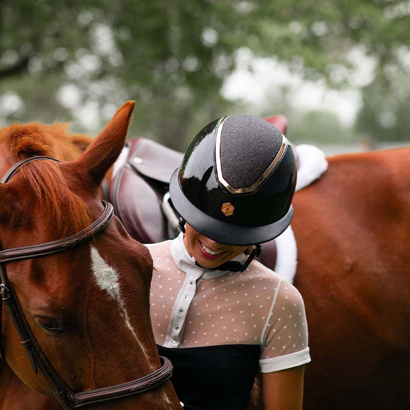 Kask Kylo Gloss Glitter Wide Peak Czarny/Rose Gold