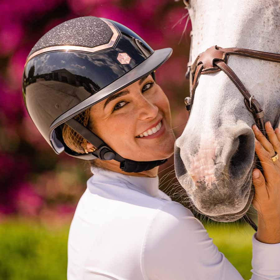 Kask Kylo Gloss Glitter Wide Peak Czarny/Rose Gold