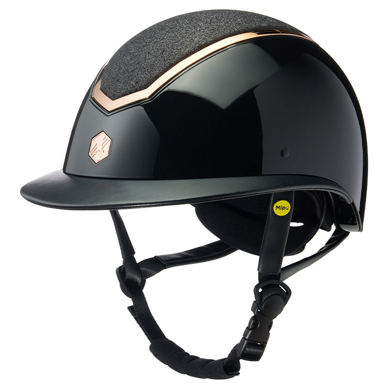 Kask MIPS Kylo Gloss Glitter Wide Peak Czarny/Rose Gold