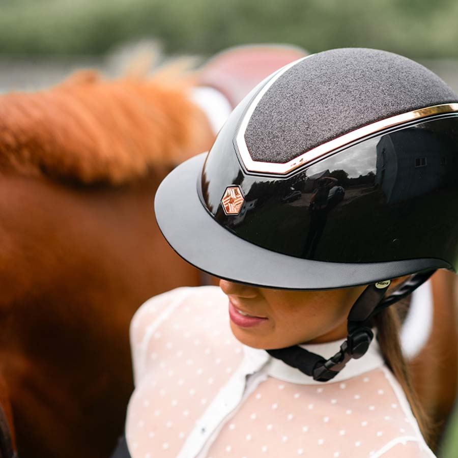 Kask MIPS Kylo Gloss Glitter Wide Peak Czarny/Rose Gold