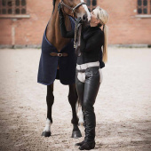 Długie skórzane czapsy Czarne