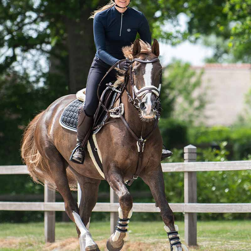 Ogłowie anatomiczne Ontatio Fauxfur Brązowe