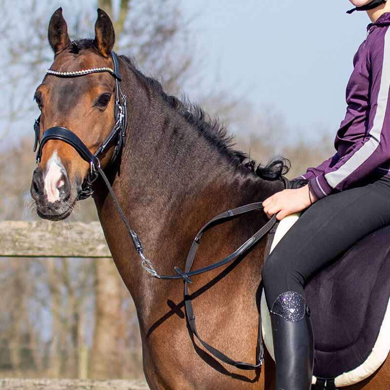 Ogłowie bezwędzidłowe Sunna Czarne