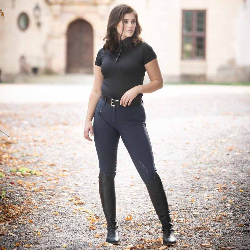 Bryczesy Candy Super-X Mira High Knee Grip Granatowe