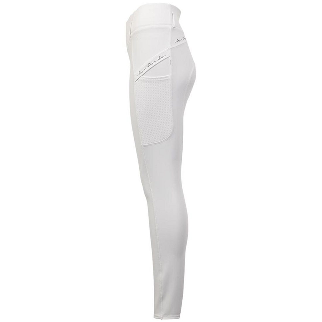 Legginsy jeździeckie Tregging Exposure Silicone Full Seat Białe