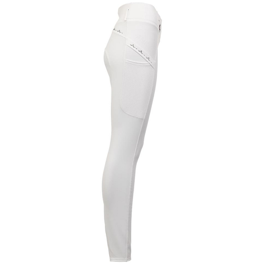 Legginsy jeździeckie Tregging Exposure Silicone Full Seat Białe