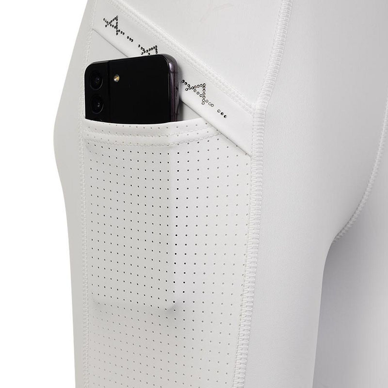 Legginsy jeździeckie Tregging Exposure Silicone Full Seat Białe