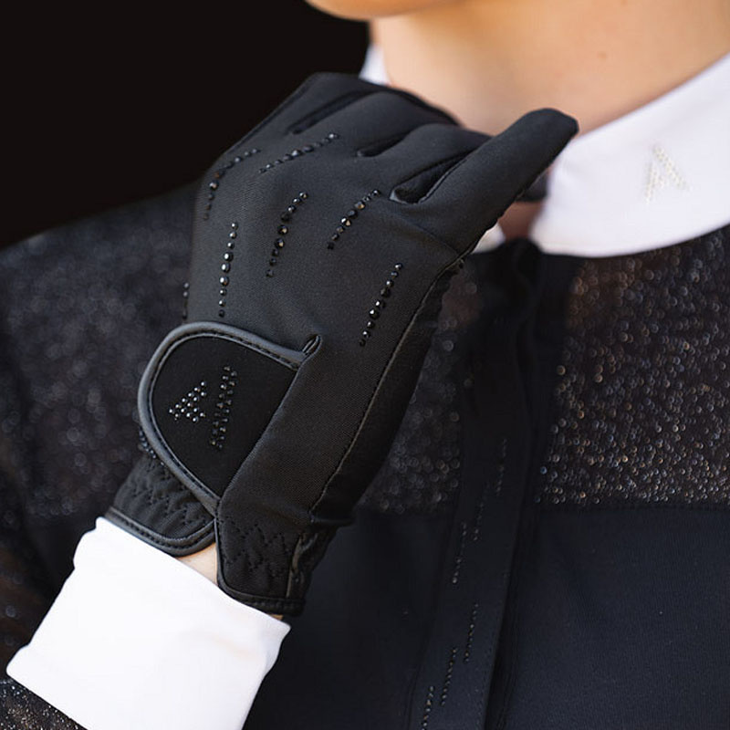 Rękawiczki jeździeckie Technical Luminous Czarne