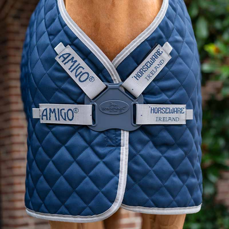 Derka stajenna Amigo Quilted 600D Plus 200g Granatowo/Szaro/Srebrna