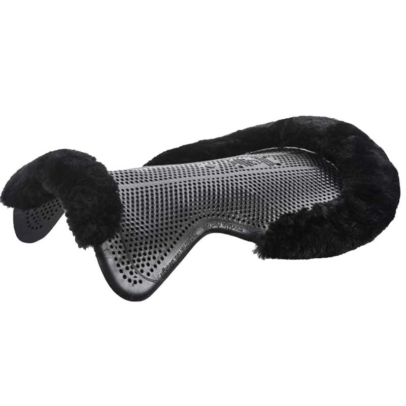 Pad żelowy z futerkiem Czarny