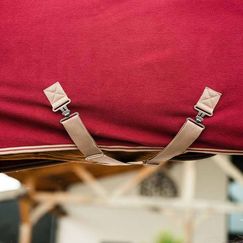 Derka polarowa Amigo Cooler Czerwono/Beżowa