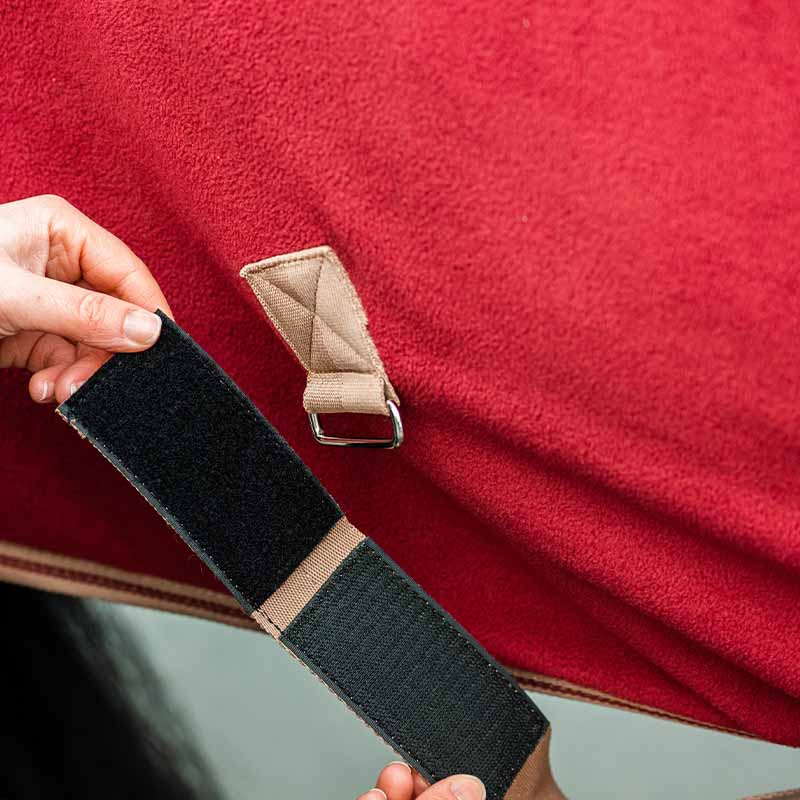 Derka polarowa Amigo Cooler Czerwono/Beżowa