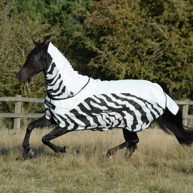 Derka przeciw owadom Buzz-Off Rain Zebra odpinany kaptur