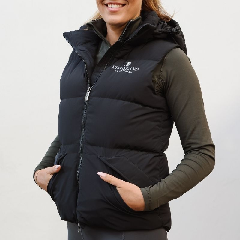 Kamizelka jeździecka Classic Unisex Down Czarna