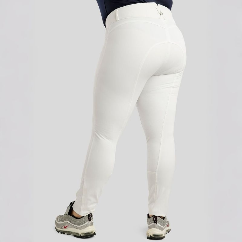 Bryczesy Megan Yati Curve Full Grip Białe