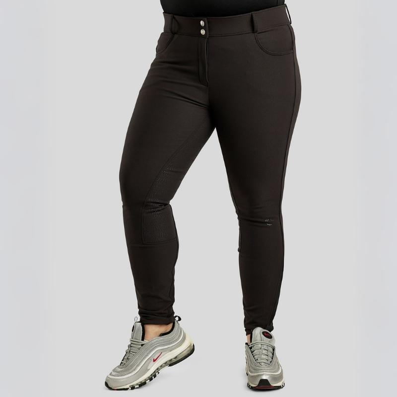 Bryczesy Megan Yati Curve Full Grip Czarne