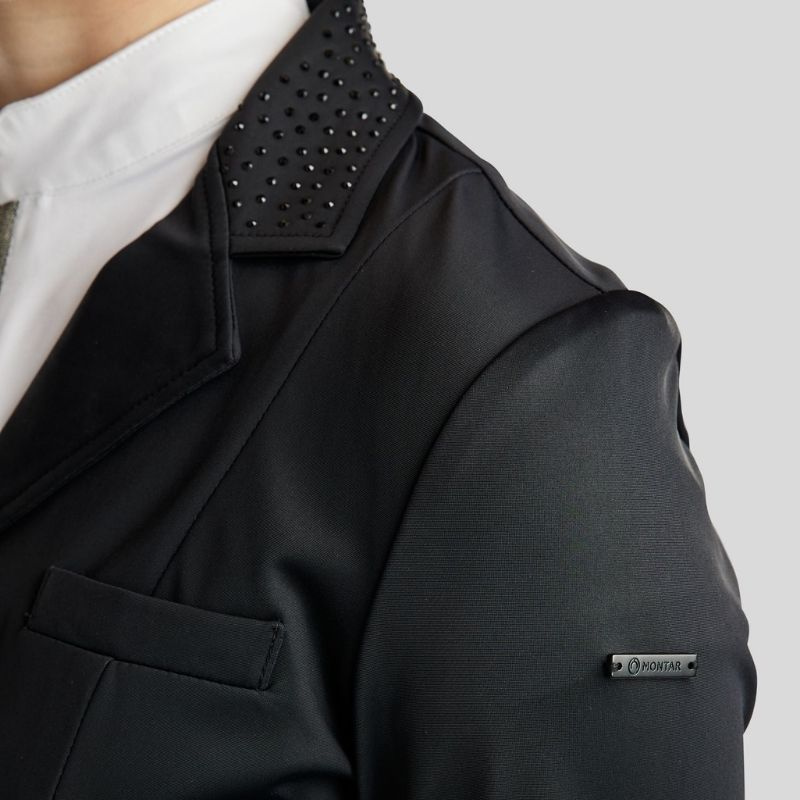 Krótki frak ujeżdżeniowy Softshell Czarny