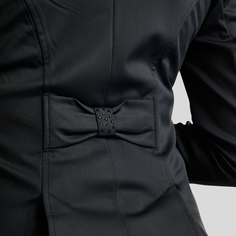 Krótki frak ujeżdżeniowy Softshell Czarny