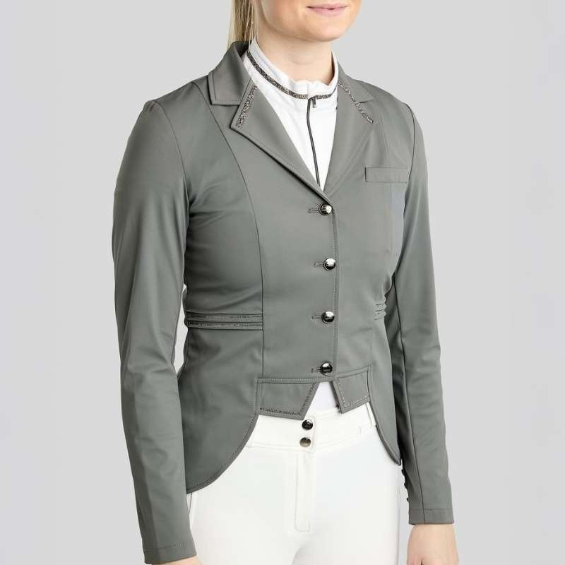 Frak ujeżdżeniowy MoKylie Softshell Gun Metal Crystals Szary