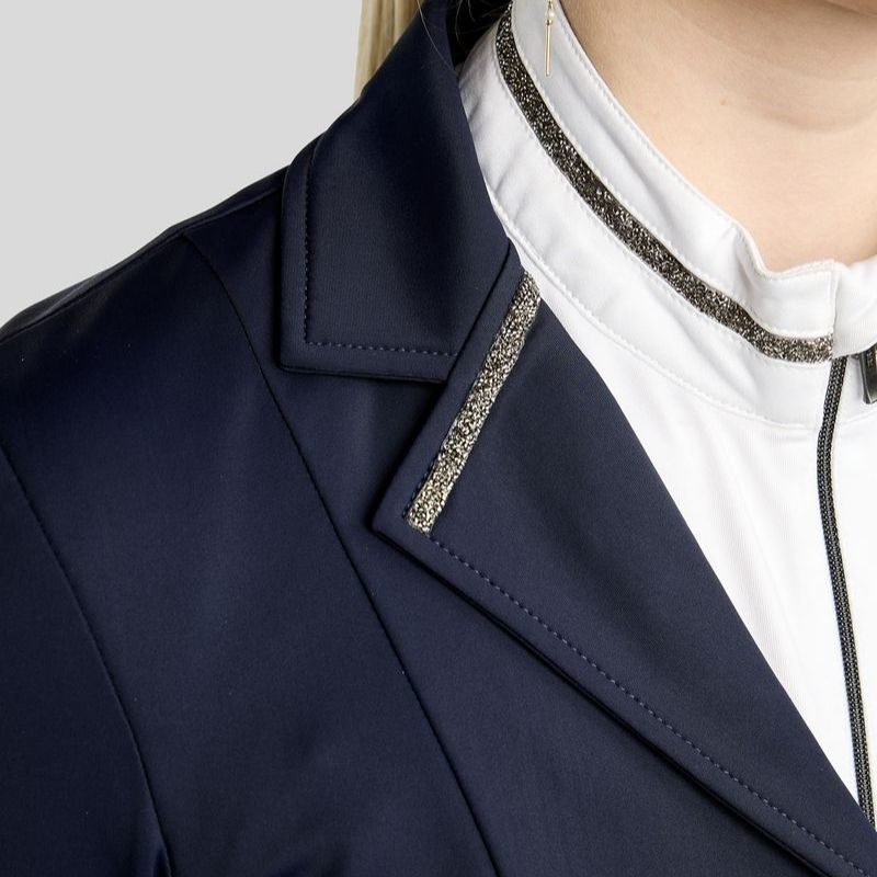 Frak ujeżdżeniowy MoKylie Softshell Gun Metal Crystals Granatowy