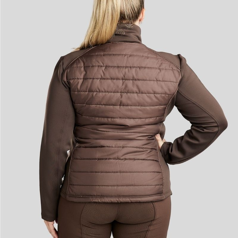 Kurtka hybrydowa Emma Softshell Curve Brązowa