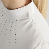 Top konkursowy MoMina Short Sleeve Gun Metal Crystals Biały Top konkursowy MoMina Short Sleeve Gun Metal Crystals Biały