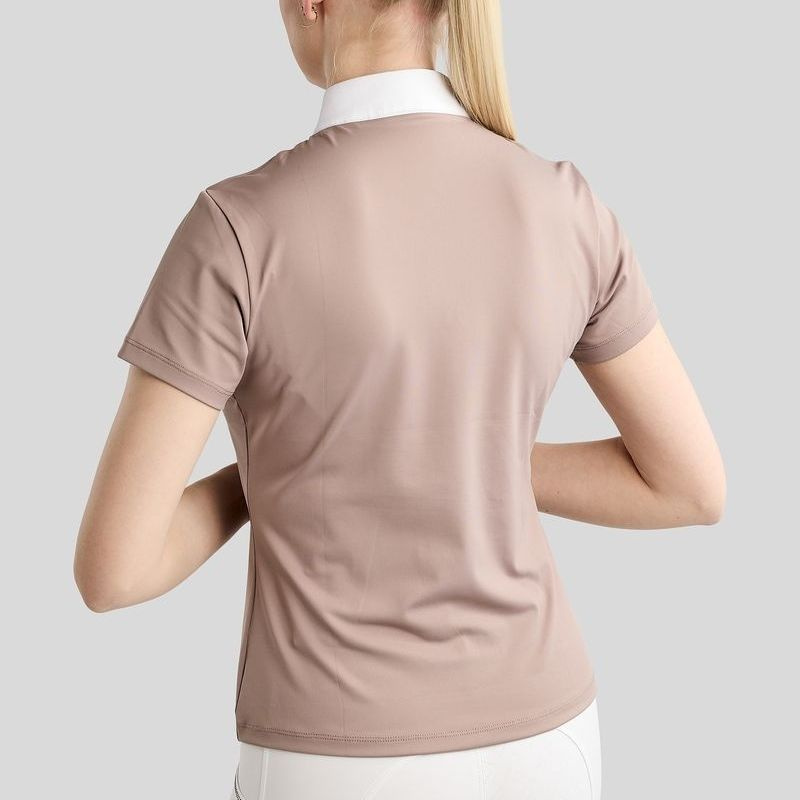 Top konkursowy MoMaddy Short Sleeve Gun Metal Crystals Pearl Grey