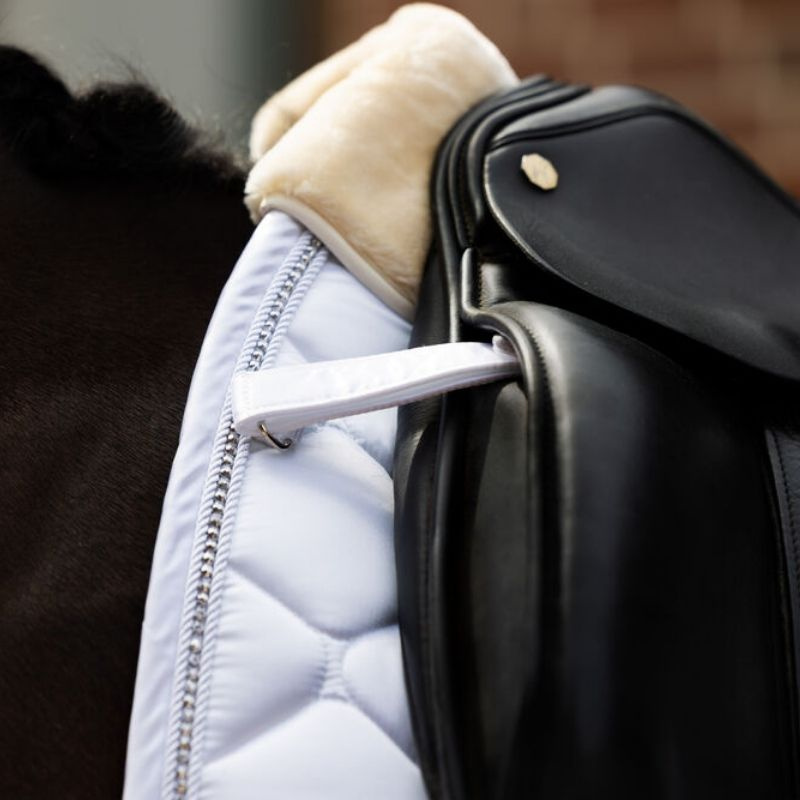 Czaprak ujeżdżeniowy Satin Crystal Biały