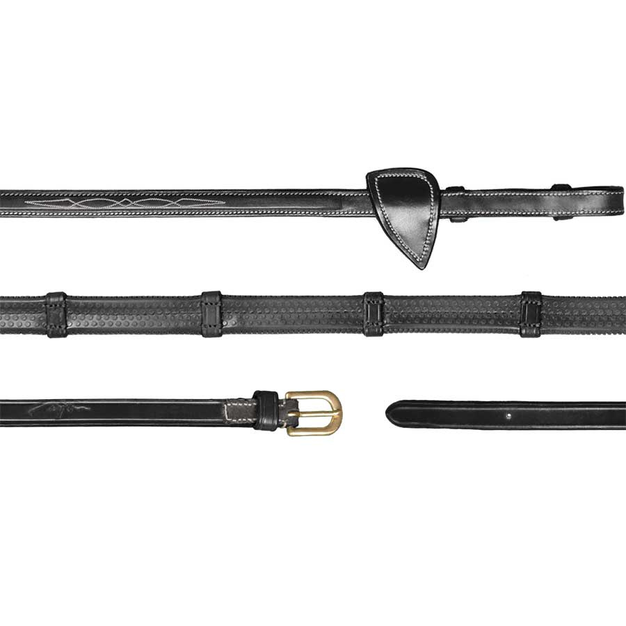 Wodze gumowe ze stoperami 13mm DC Czarne