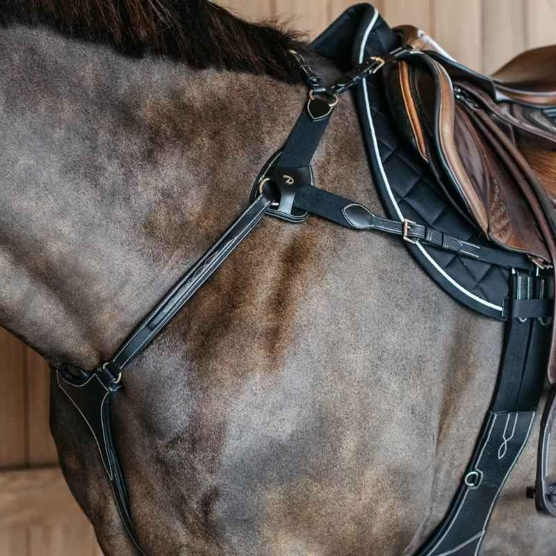 Napierśnik 5-punktowy Elastic Dyon Collection Czarny