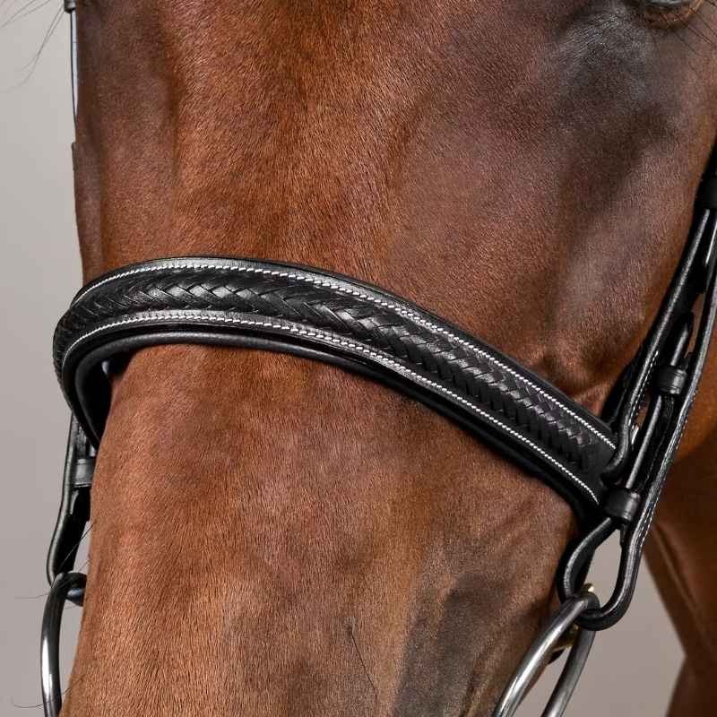 Ogłowie bez skośnika Plaited Dyon Collection Czarne