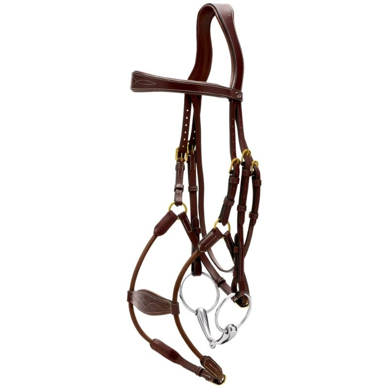 Ogłowie Elastic Hybrid Dyon Collection Brązowe