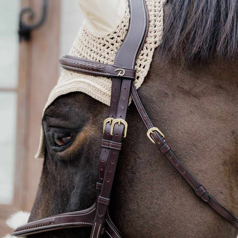 Ogłowie Meksykańskie Plaited Dyon Collection Brązowe
