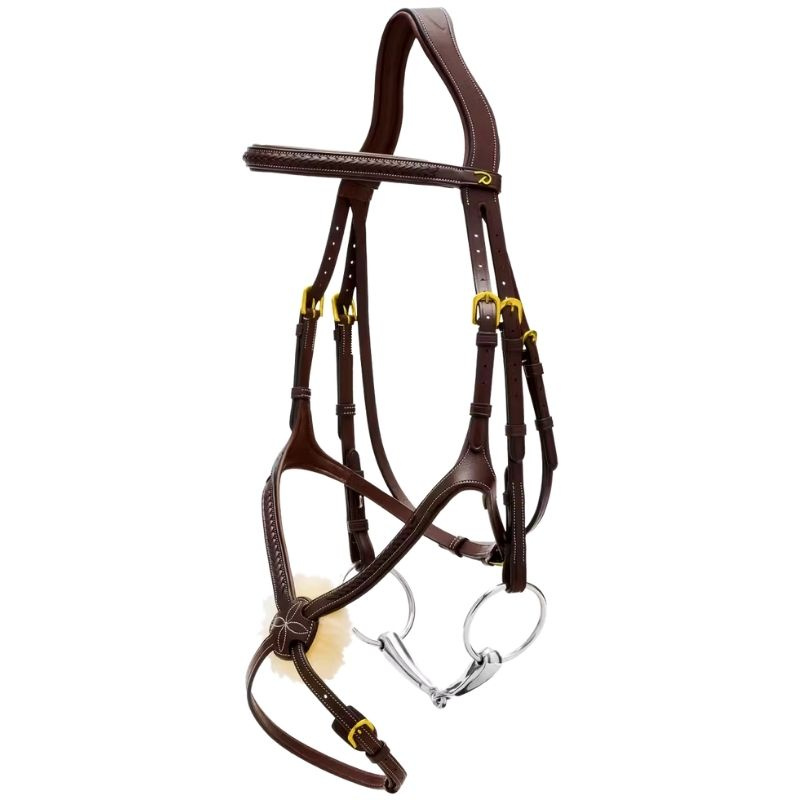 Ogłowie Meksykańskie Plaited Dyon Collection Brązowe