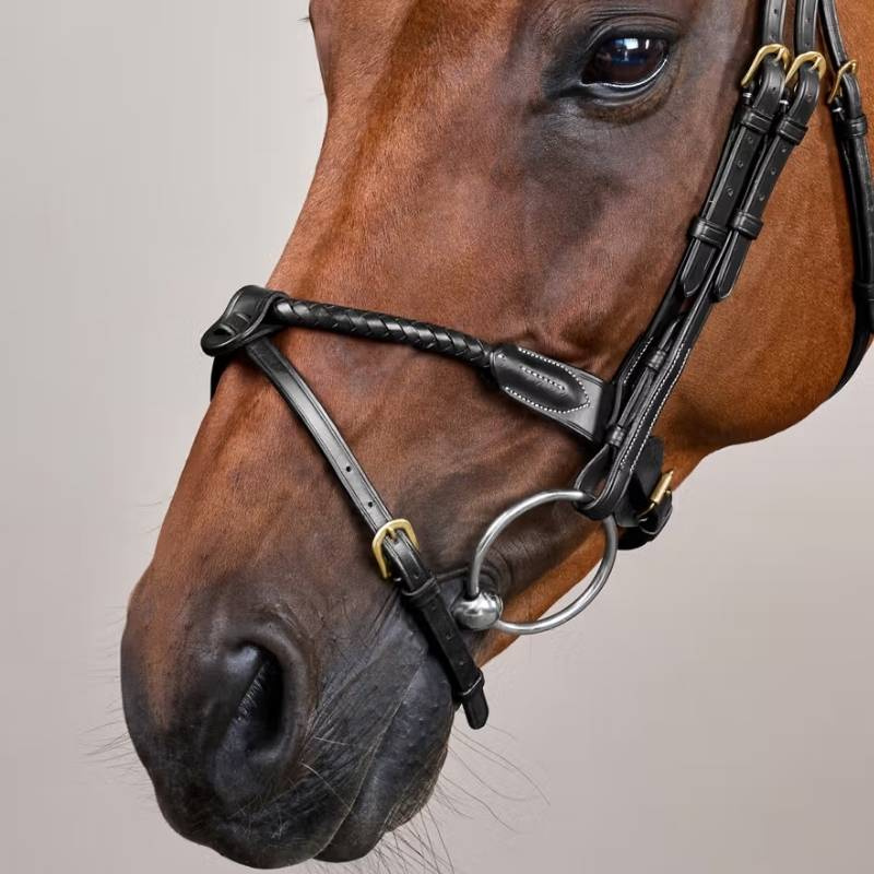 Ogłowie kombinowane Braided Dyon Collection Czarne