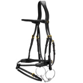 Ogłowie kombinowane Braided Dyon Collection Czarne Ogłowie kombinowane Braided Dyon Collection Czarne