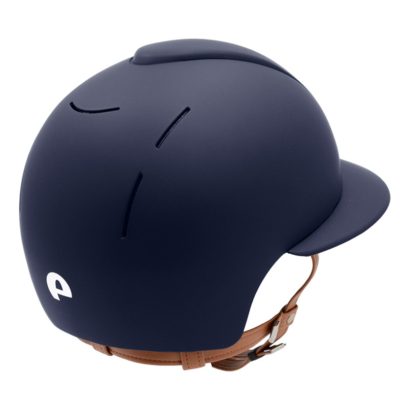 Kask jeździeckie Cromo Smart Polo Matt Beige Chinstrap Granatowy