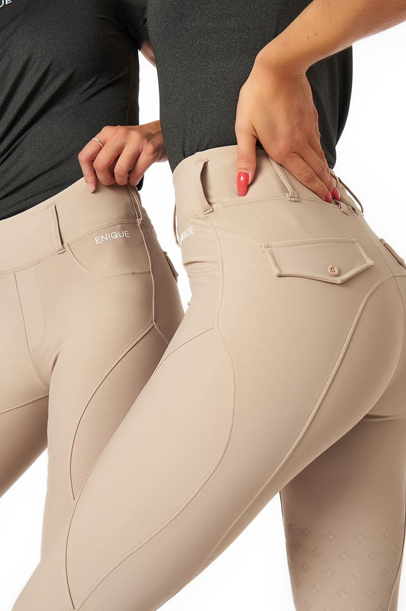 Legginsy jeździeckie Classic Beżowe