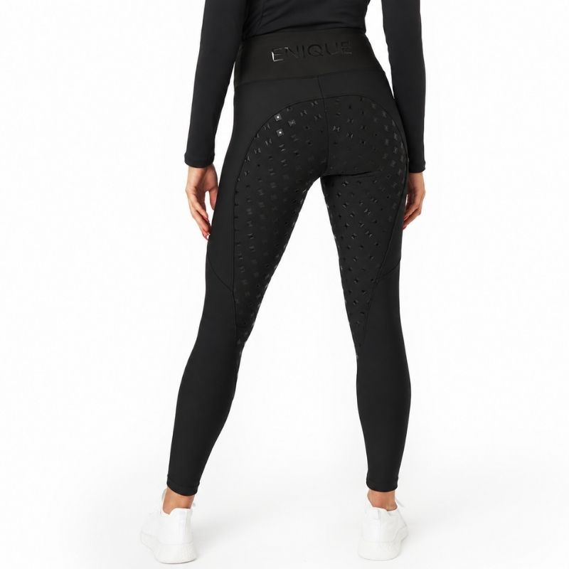 Zimowe legginsy jeździeckie Signature Thermo Plus Full Grip Czarne 450g