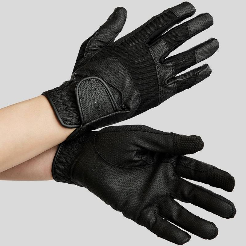 Rękawiczki jeździeckie 2nd Skin Tech Mesh Touch Czarne