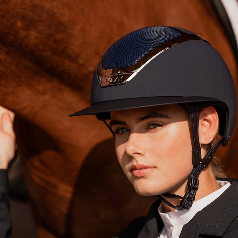 Kask Star Lady Chrome Granatowy/Srebrny
